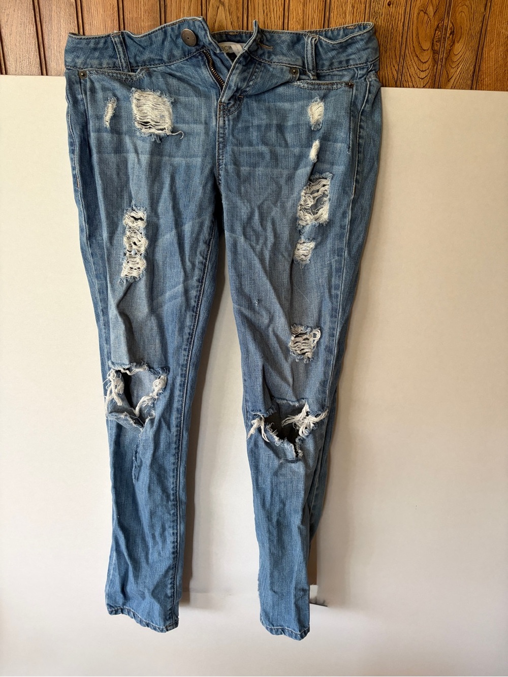 BCBGeneration Light Blue Distressed Skinny Jeans